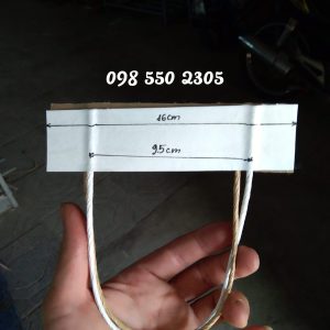 Quai túi giấy kraft trắng kích thước 9.5cm