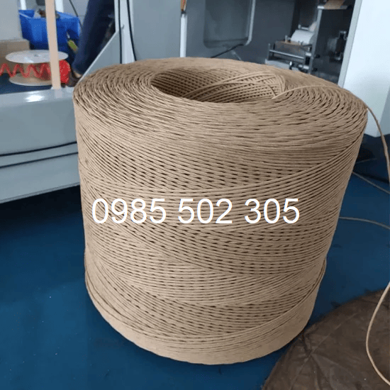 Dây giấy xoắn kraft màu vàng nâu