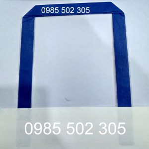 Quai túi giấy kraft dẹt màu xanh