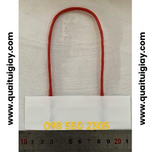 Quai Túi Giấy Xoắn Kraft Đỏ Size S 11.5cm