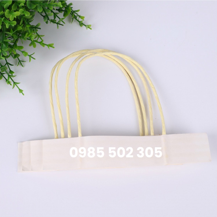 Quai Túi Giấy Xoắn Kraft Màu Be