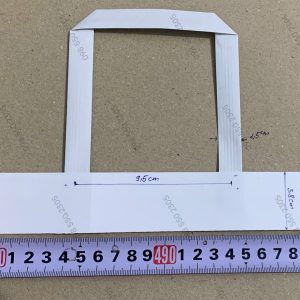 Quai túi giấy kraft dẹt trắng 19cm