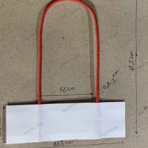 Quai Túi Giấy Xoắn Kraft Màu Đỏ 11.5cm